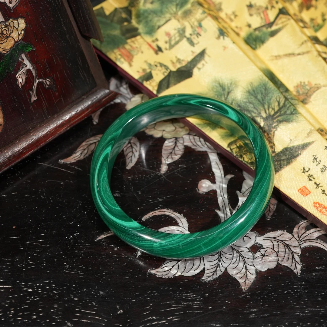 12.11香港王老板-孔雀石手镯4s01