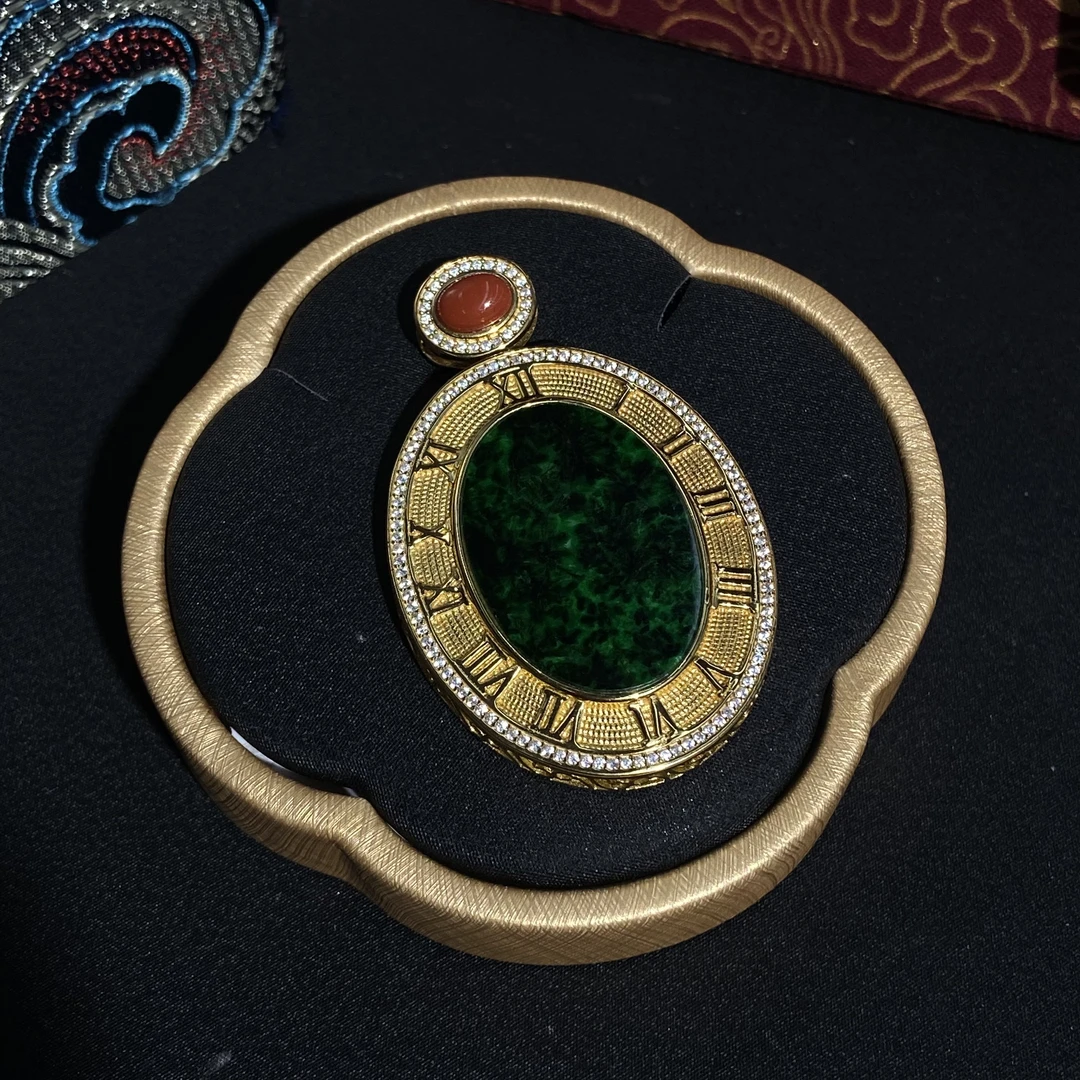 【618大促】9.13香港王老板-翡翠A货镶嵌吊坠1s22