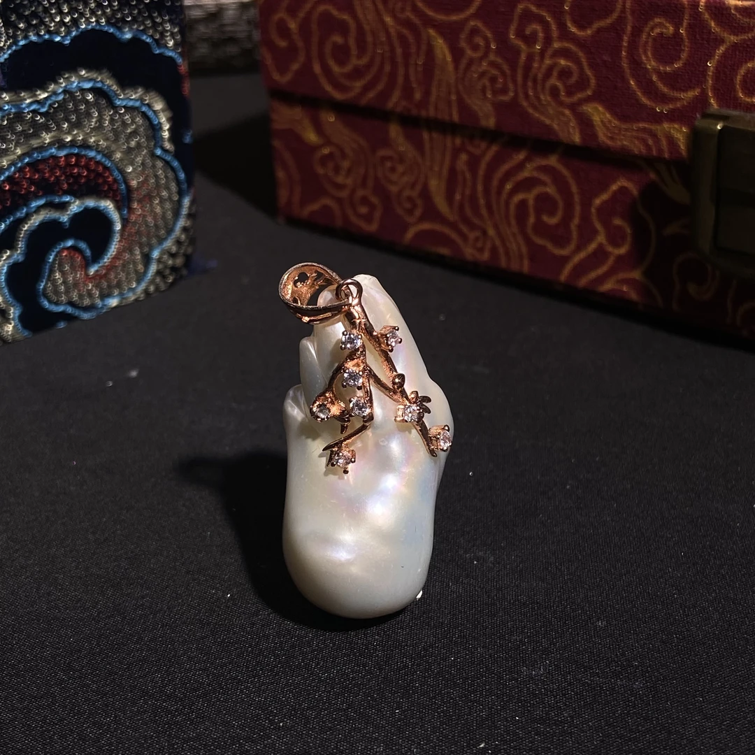 【618大促】9.2香港王老板-巴洛克珍珠镶嵌吊坠1a996