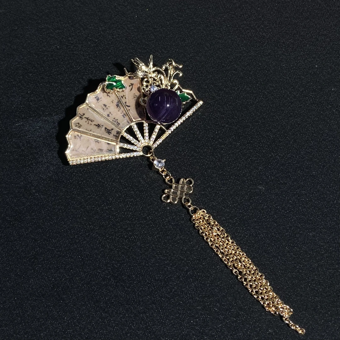 【618大促】9.27香港王老板-紫晶胸针4d15