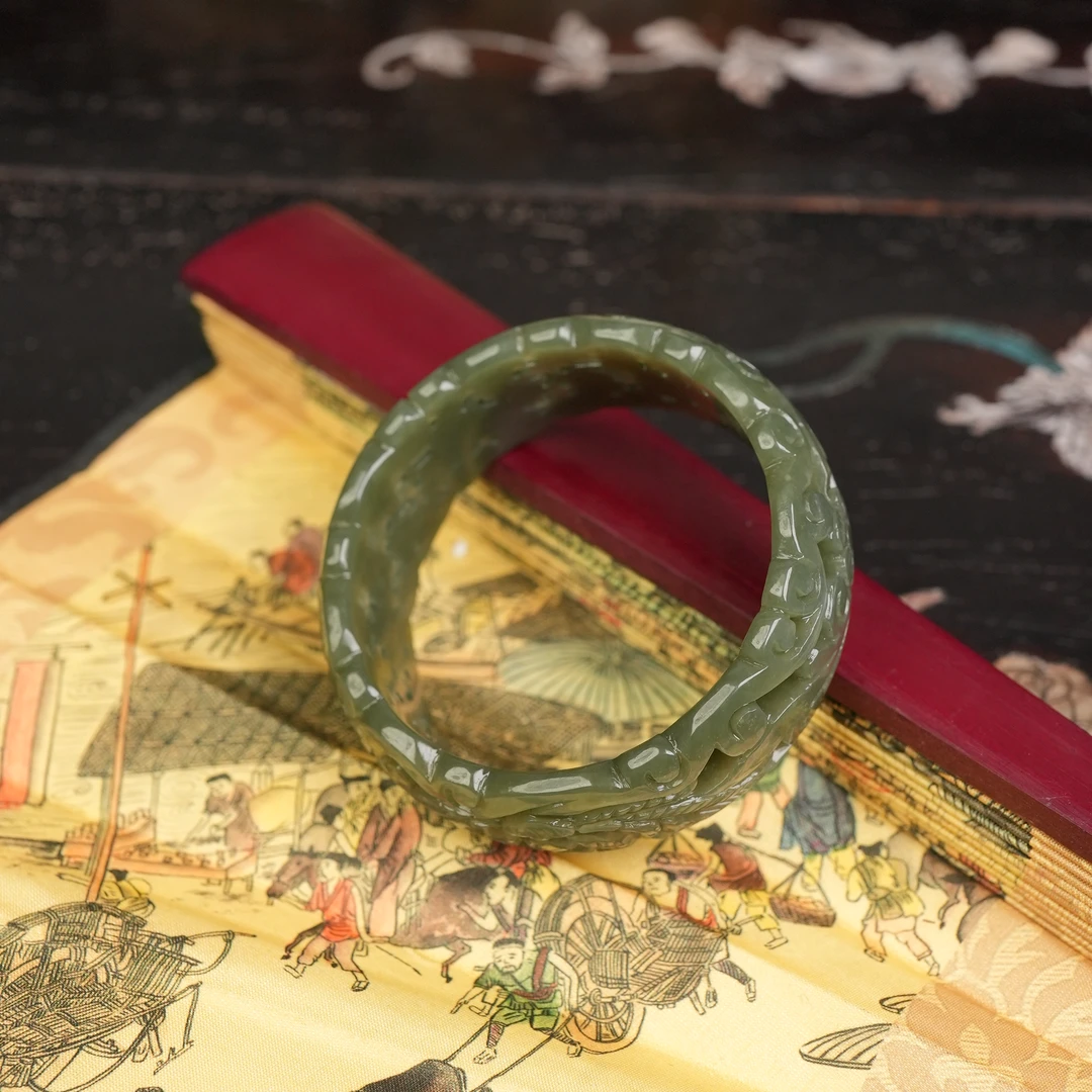 【618大促】11.23香港王老板-和田玉手镯a1566