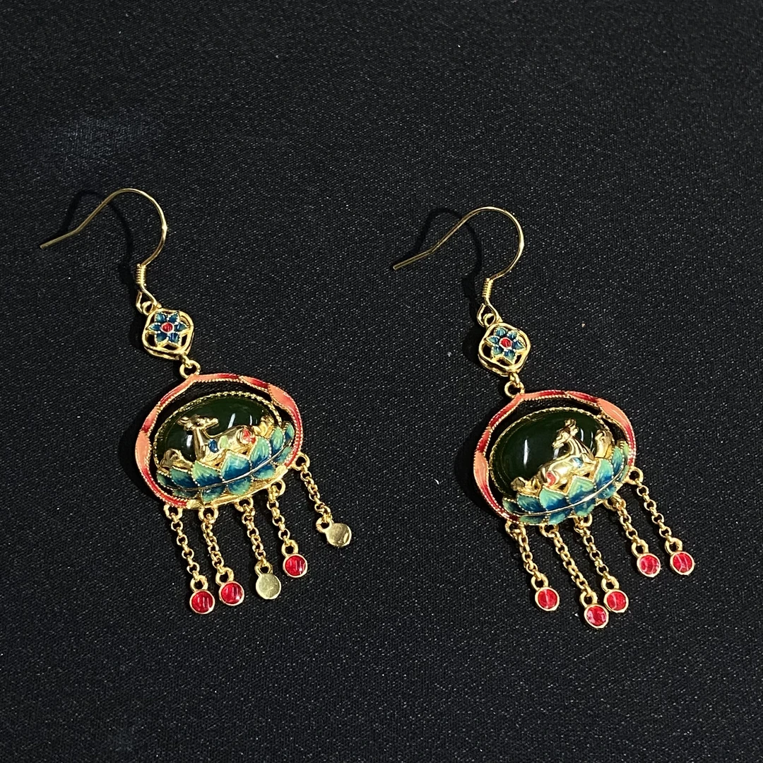 【618大促】9.16香港王老板-和田玉镶嵌耳饰多样性发一对2s28