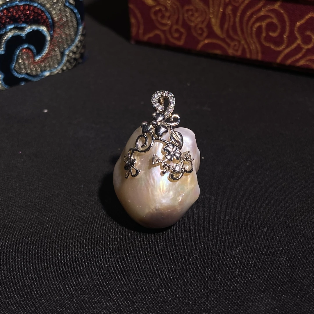 【618大促】9.2香港王老板-巴洛克珍珠镶嵌吊坠1a988