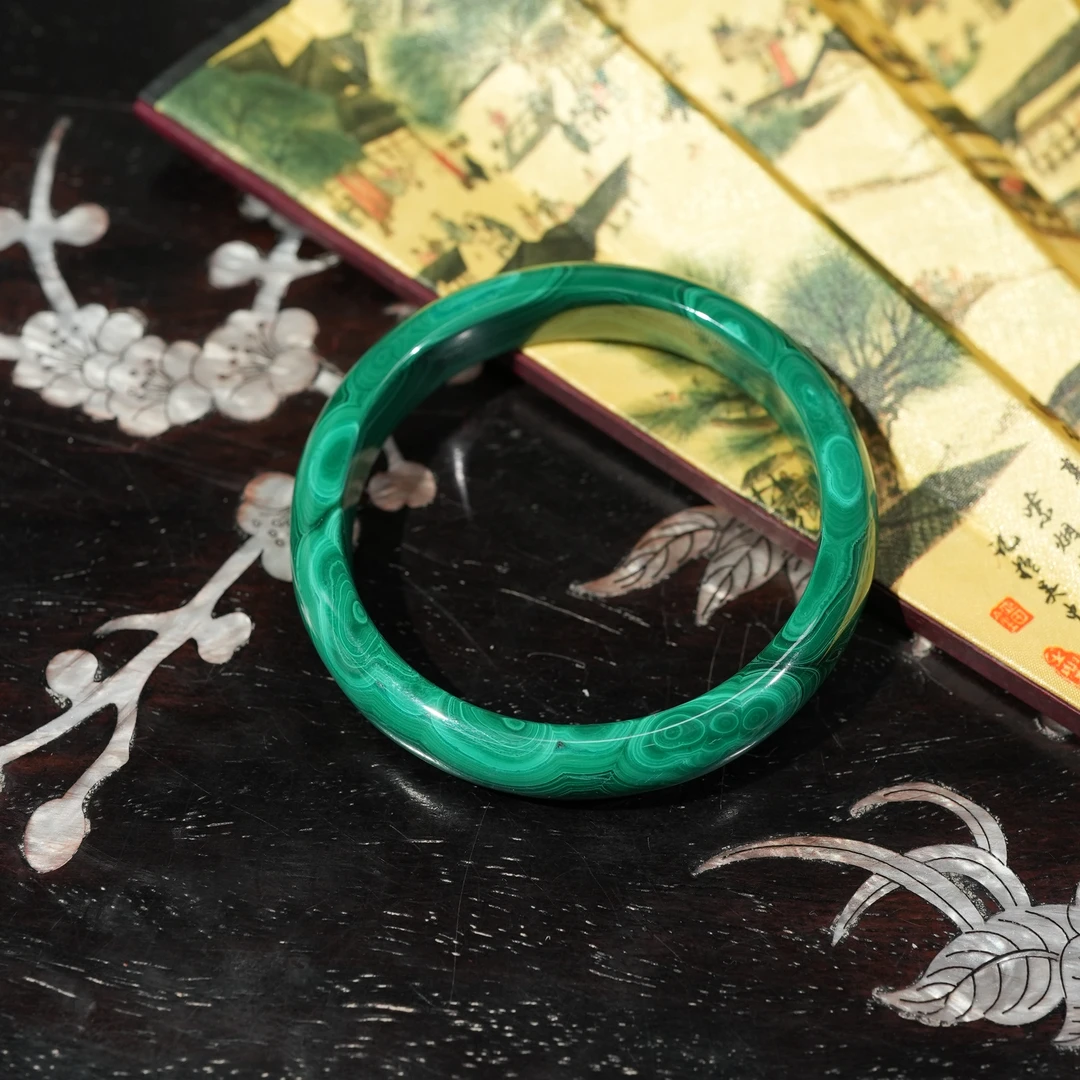 12.11香港王老板-孔雀石手镯4s74