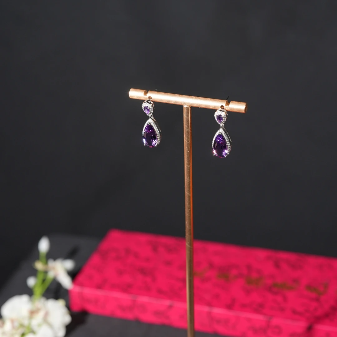 【618大促】10.11香港王老板-水晶耳饰5d33. JE5310