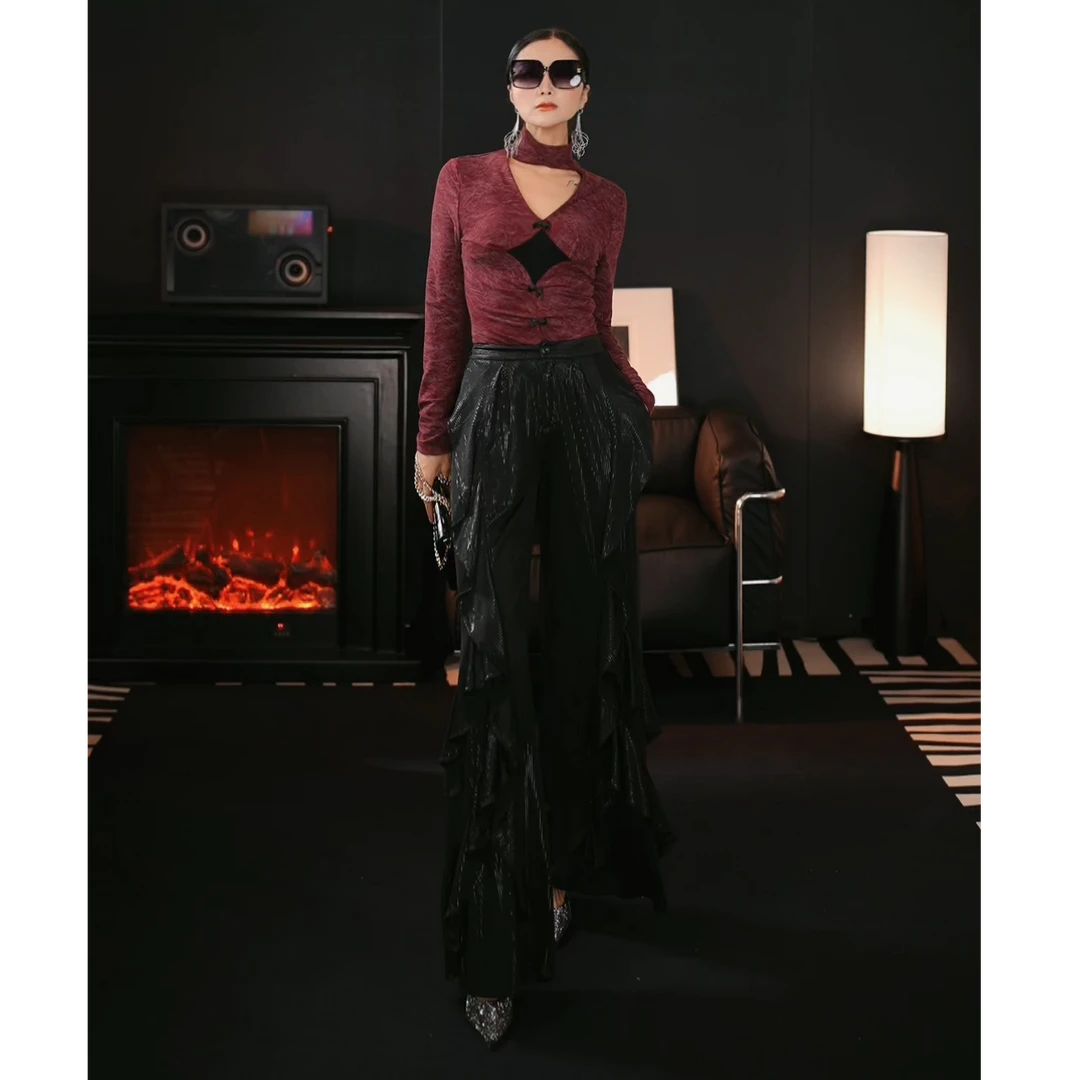 IDUYUS[朵朵姹紫嫣红](001+257)轻奢女装设计师洋气新款套装组合