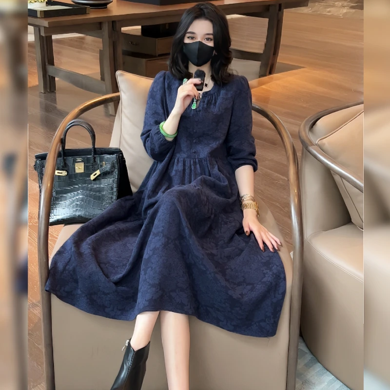 Linda姐高端线【返潮复古】秋季气质高档女装连衣裙AF4LJS0544