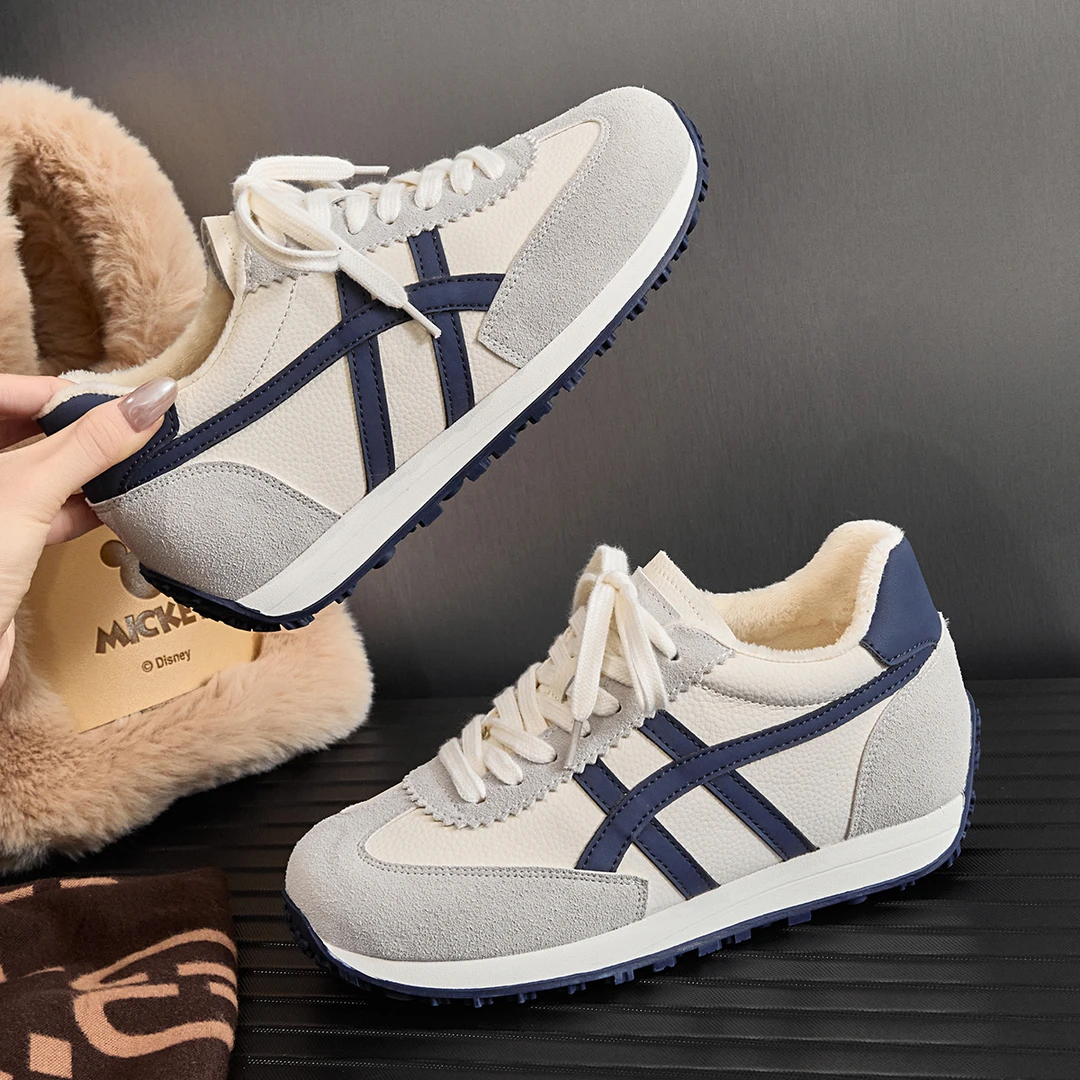 【32码起】2025新款透气休闲阿甘鞋女百搭内增高慢跑运动休闲鞋秀气