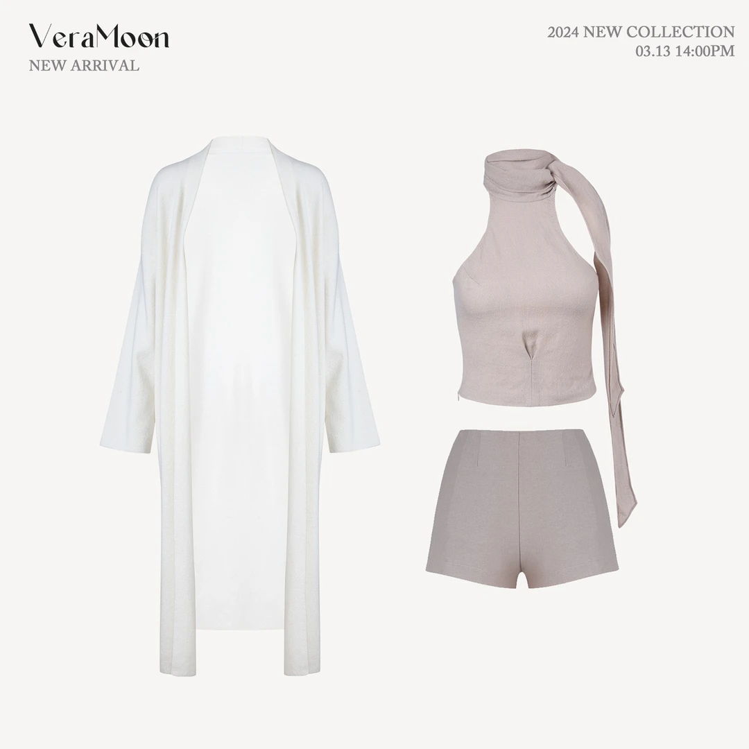 Rose Owner  7折粉丝福利～半熟恋人挂脖上衣短裤长款开衫套装