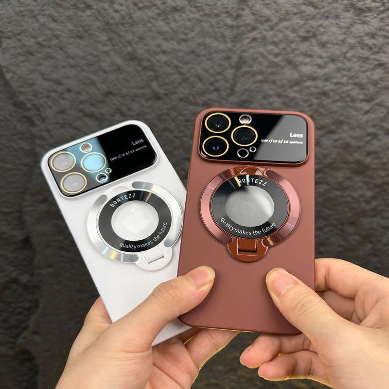 磁吸支架大视窗适用于苹果14promax手机壳超薄磨砂iPhone13防摔12