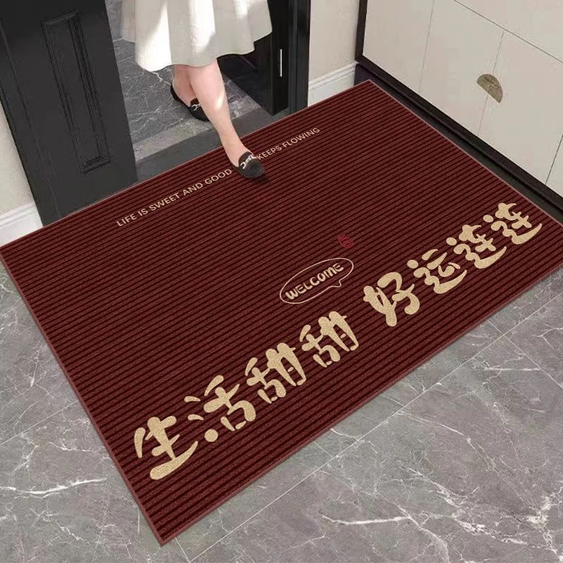 简约入户地垫进门玄关耐脏脚垫新中式大门口满铺除尘耐磨垫子地毯