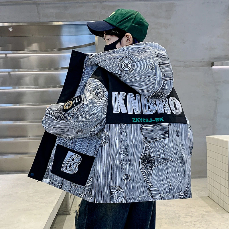 男童棉衣外套冬装派克服2024新款韩版儿童中大童加绒加厚保暖棉服