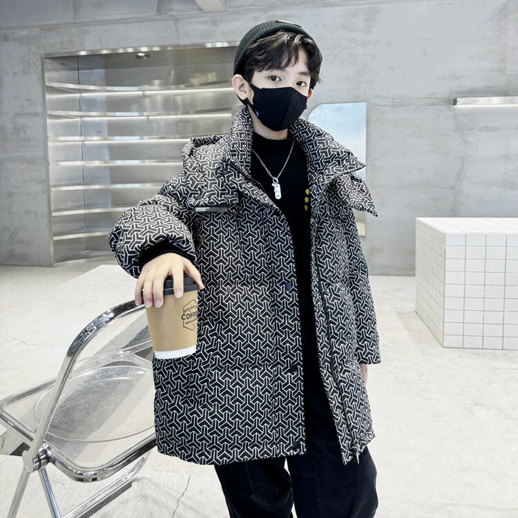 儿童装男童冬装棉衣2024新款中大童加绒棉服冬季男孩棉袄加厚外套