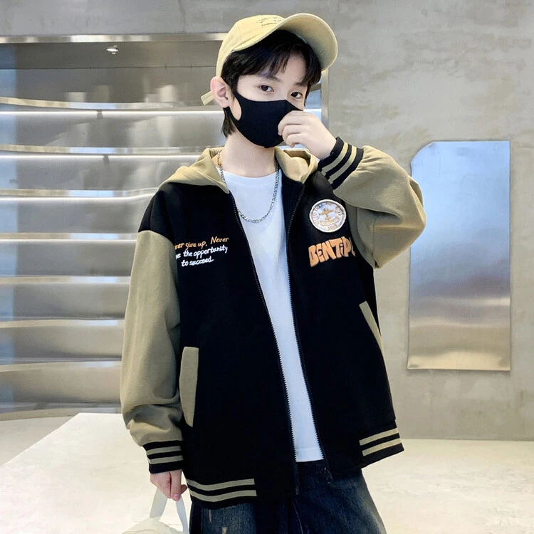 男童外套春秋款2025新款春装儿童中大童秋装男孩帅气棒球服炸街潮