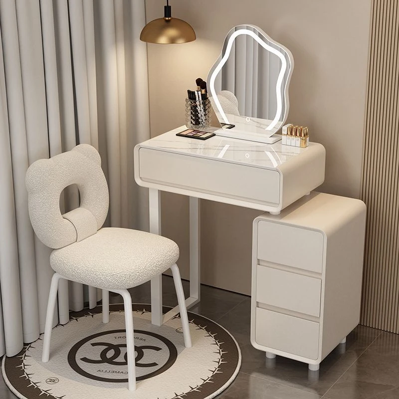 奶油风小户型梳妆台卧室现代简约2024新款高档主卧斗柜化妆桌新款