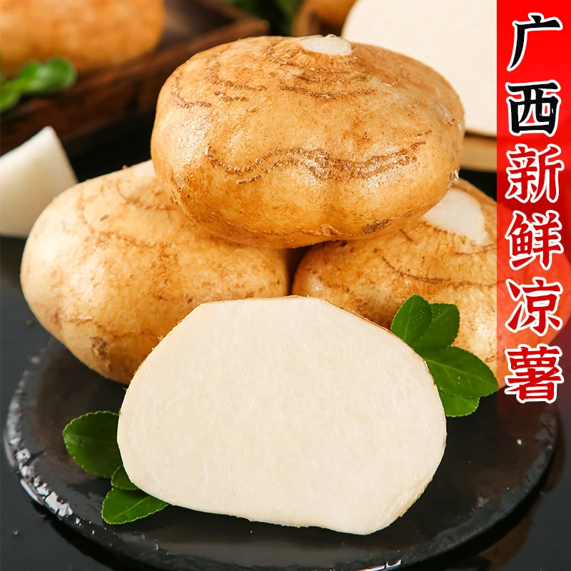 广西凉薯新鲜现挖当季蔬菜农家白心地瓜清甜脆嫩番薯好吃皮薄肉厚