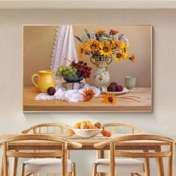 FL005北欧轻奢高级花瓶餐厅装饰画小清新高档餐桌背景墙壁简约