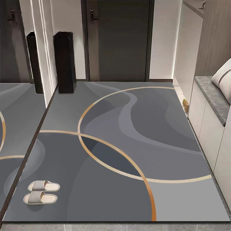 硅藻泥可裁剪地垫入户门垫进门除尘防滑吸水脚垫浴室厕所门口地垫