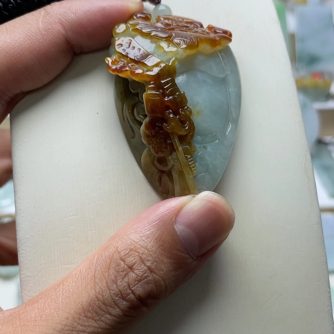 【闪购商品】翡翠颈饰未镶嵌浅*翡翠