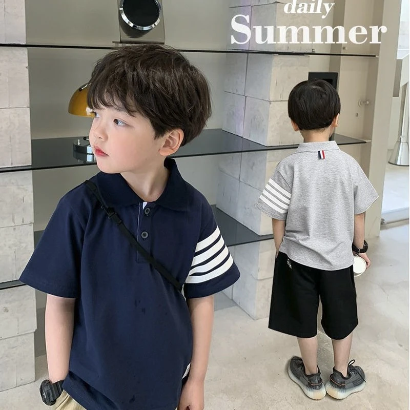 童装男童2024夏季新款儿童POLO衫短袖休闲时尚帅气潮舒适洋气t恤