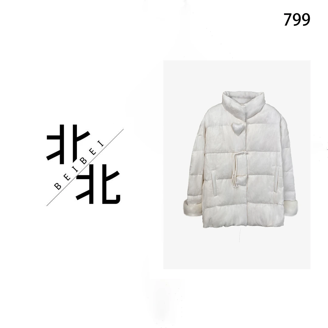 【北北推荐】2024新款90白鹅绒袖口水貂提花进口铜氨丝面料DK-799
