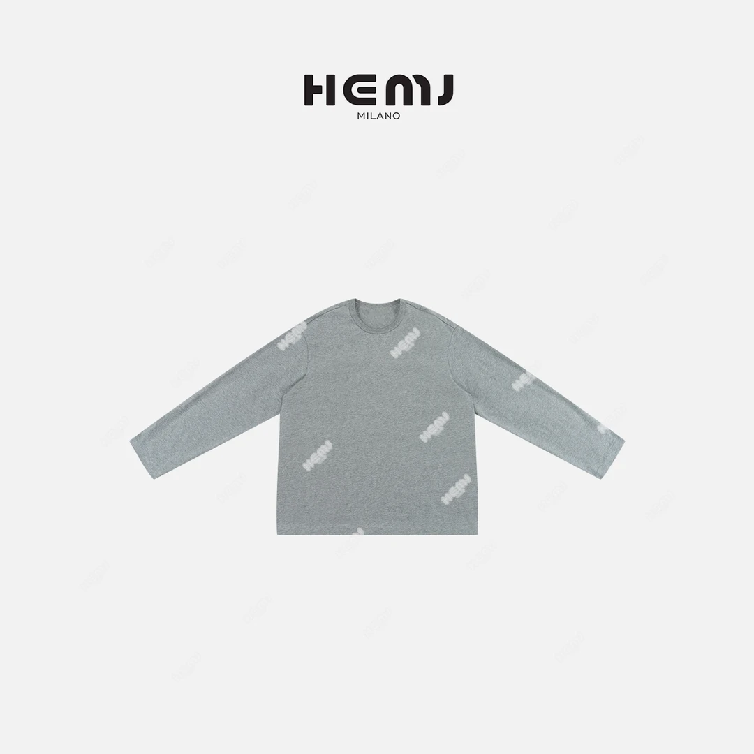 HEMJ 秋冬百搭经典休闲纯色长袖T恤 MC1D4207