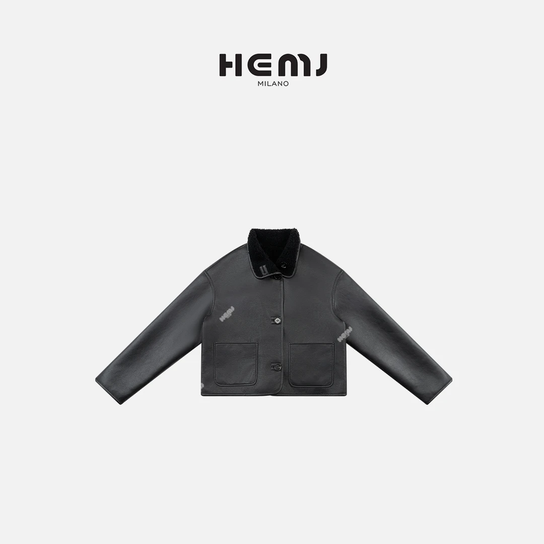 HEMJ 和梦洁秋冬短款两面穿夹克气质保暖外套 MC1D3996