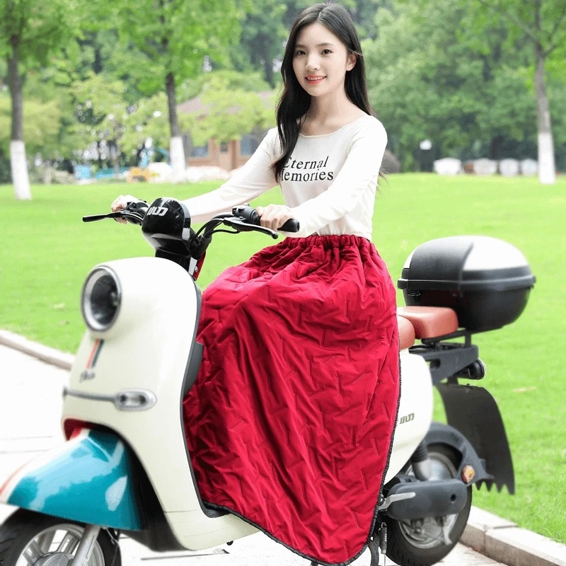 【39.9元包邮】秋冬电动车挡风被摩托保暖护膝防水加厚加绒半身裙