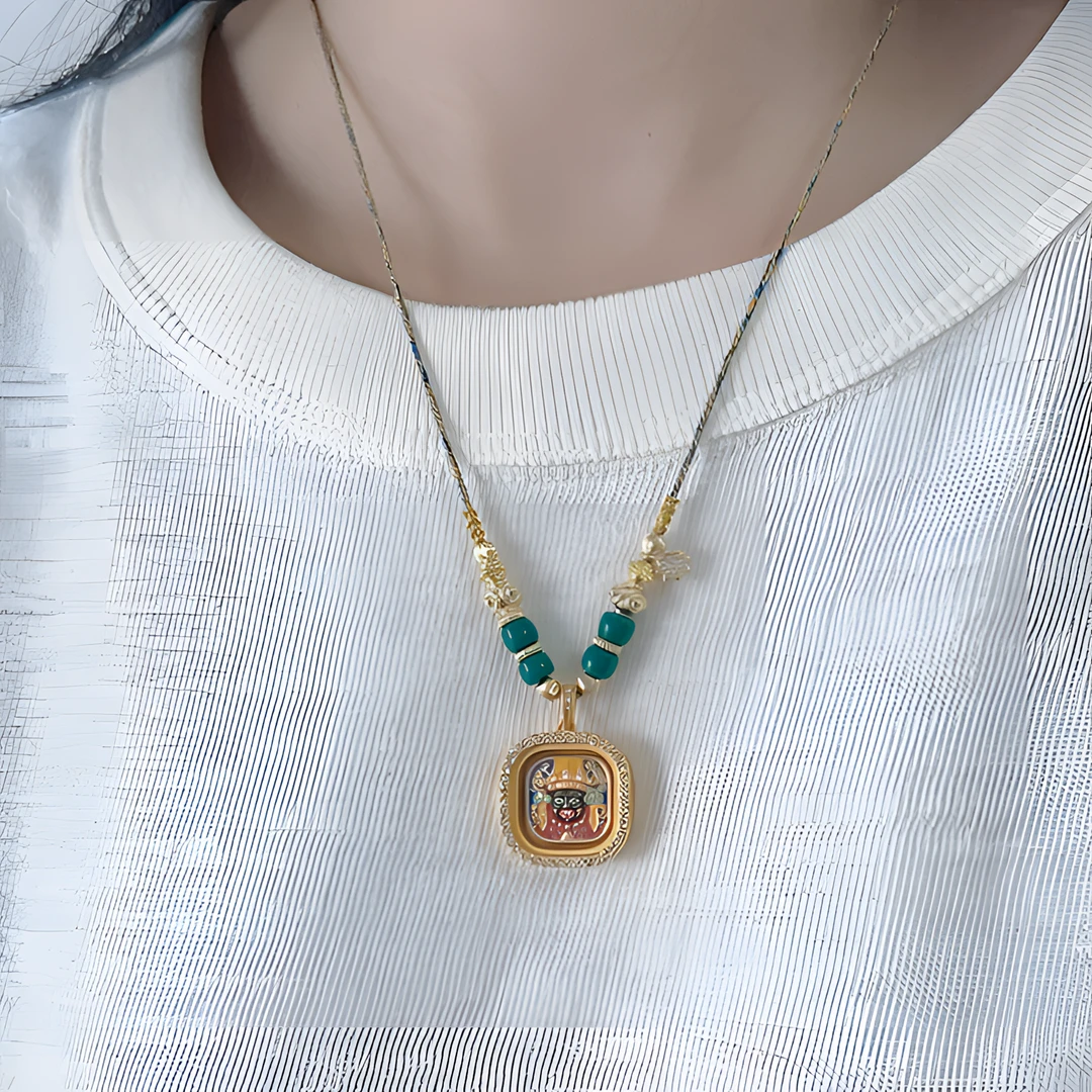 铜合金项链 扎基拉姆高级藏族手工编织项链国风女款新中式毛衣链