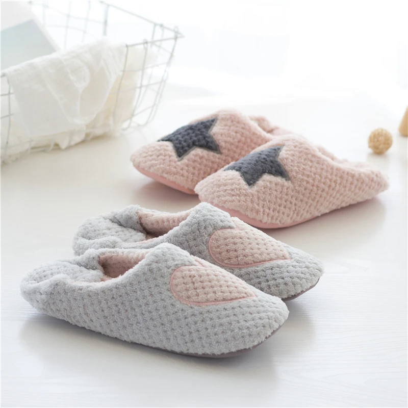 棉拖鞋女秋冬季日式木地板拖鞋室内软底静音冬天居家保暖月子拖鞋