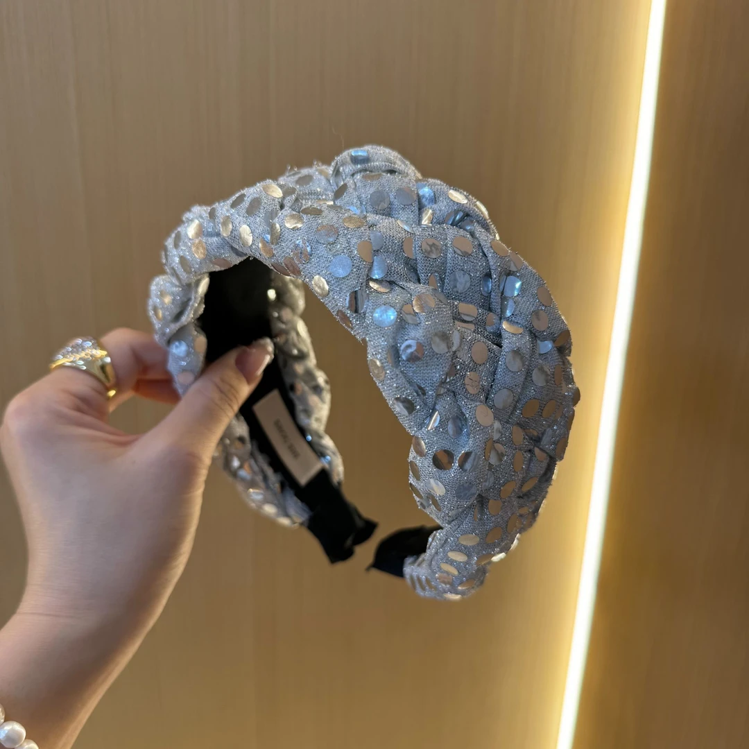 首仕【6639】原创首发简约小香风手工亮片网红发饰头箍