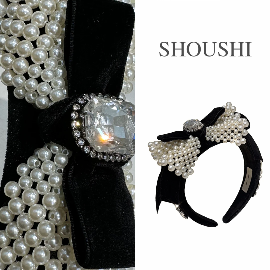 首仕【柠萌】甜美小香风网红简约丝绒优雅秋冬气质轻奢发箍  6063