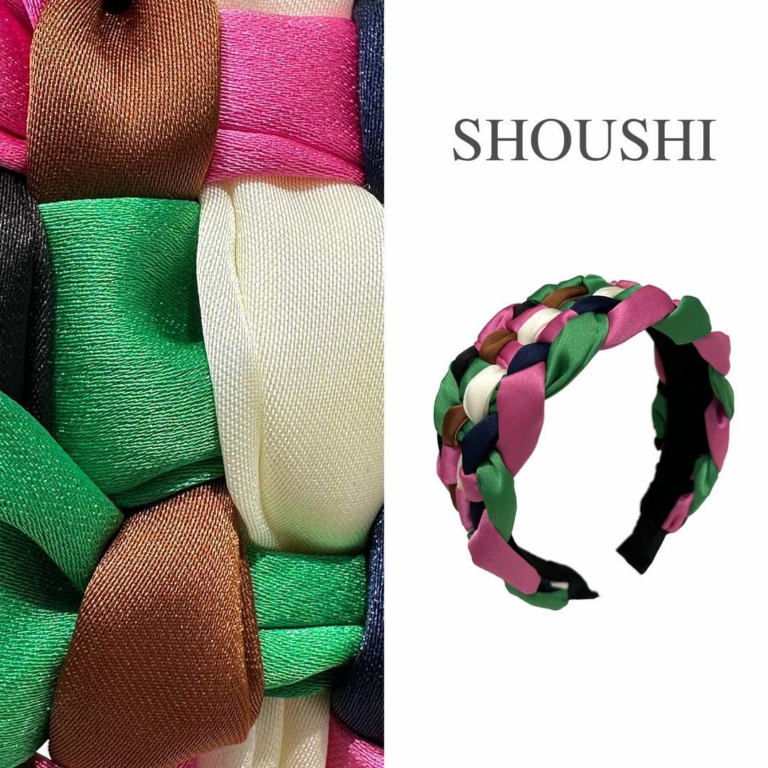 首仕【多巴胺】原创设计网红时尚百搭复古编织宽边针织发箍  6018