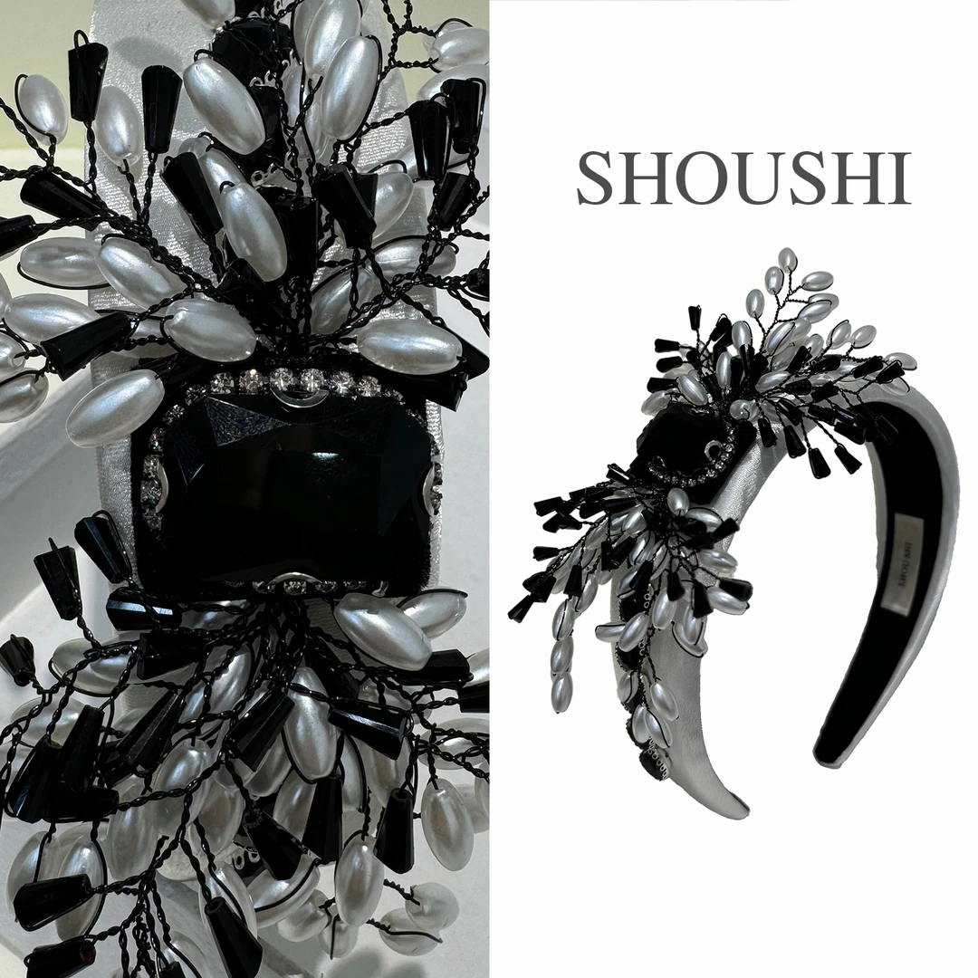 首仕【金枝玉叶】小众银色重工优雅宽边手工气质网红时尚百搭  6331