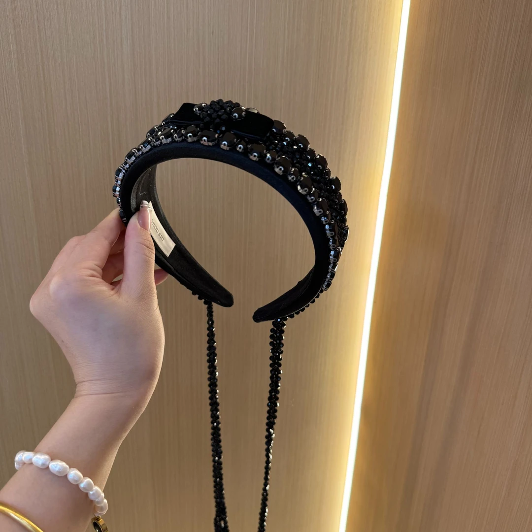 首仕 原创设计【6630】新款重工满钻流苏时髦复古洋气发饰发箍