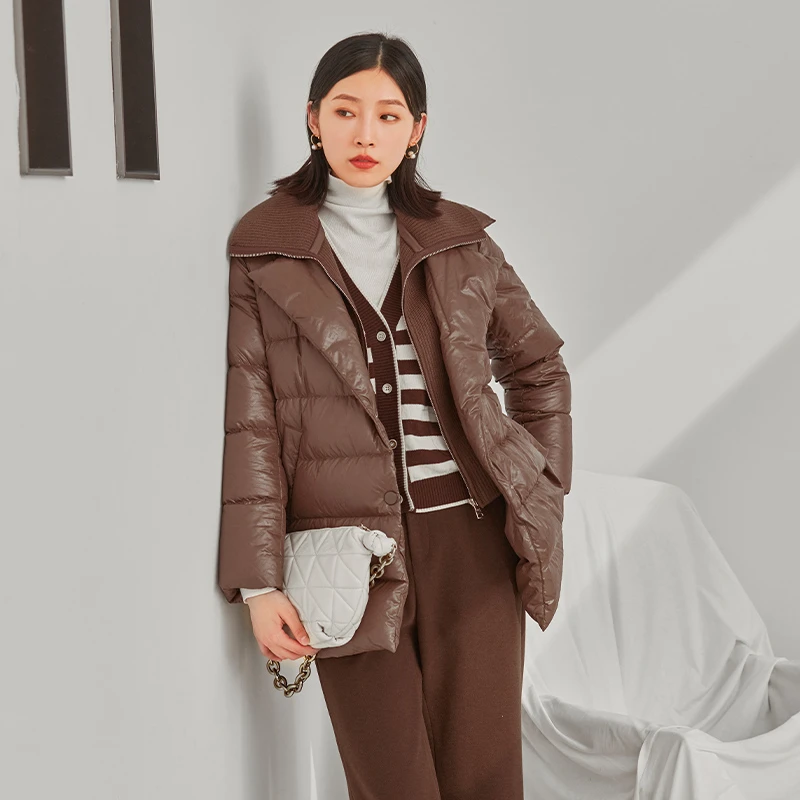 EMOO/杨门羽绒短外套女外套女款时尚女士短款羽绒服E42Y019484