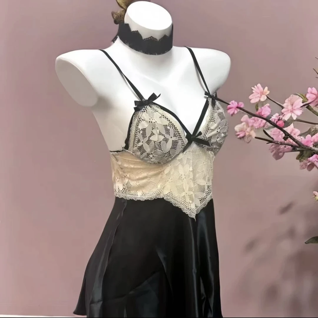 刘掰掰【花香】夏季蕾丝舒适美背法式薄款宫廷时尚女士复古甜美睡裙