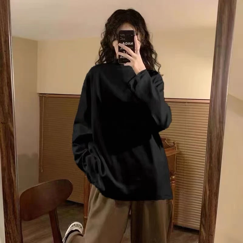 新款女士大码时尚打底衫洋气休闲百搭