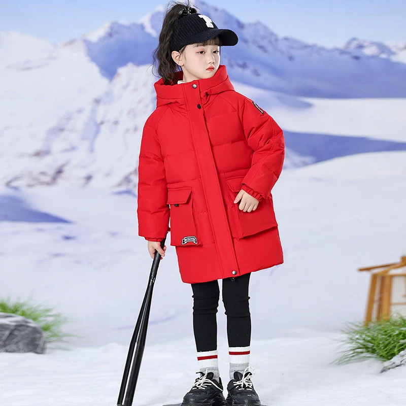 儿童羽绒服2025新款女童宝宝冬季洋气中大童加厚洋气保暖外套冬装