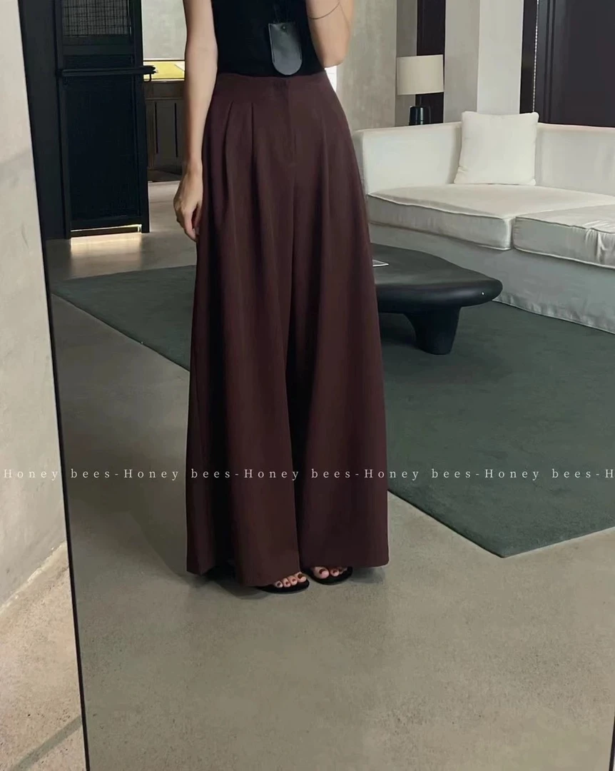 简约休闲阔腿裤女 8773