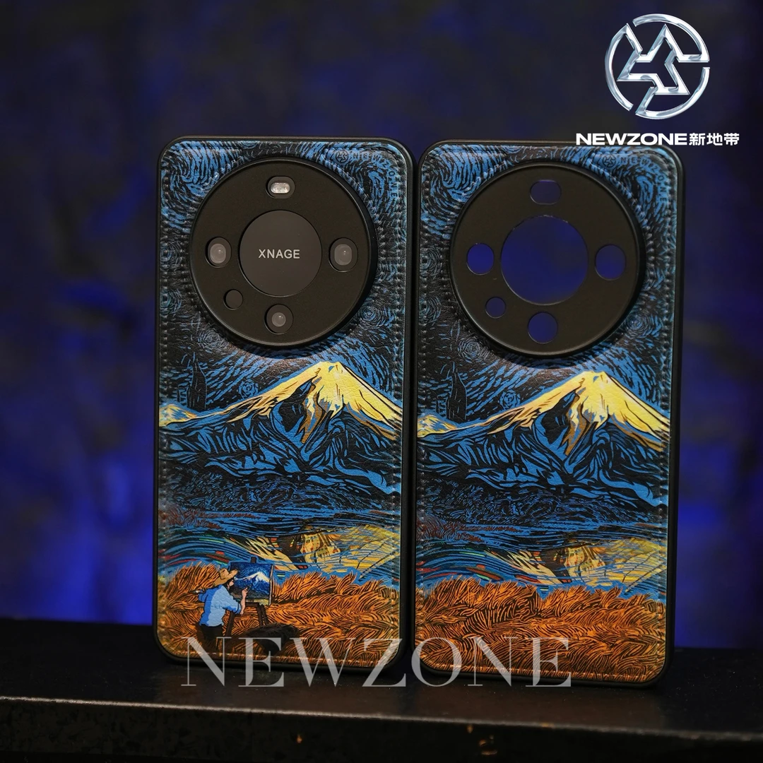 原创棉服梵高雪山华为MATE60/50Pro个性P60荣耀90/80手机壳NOVA11