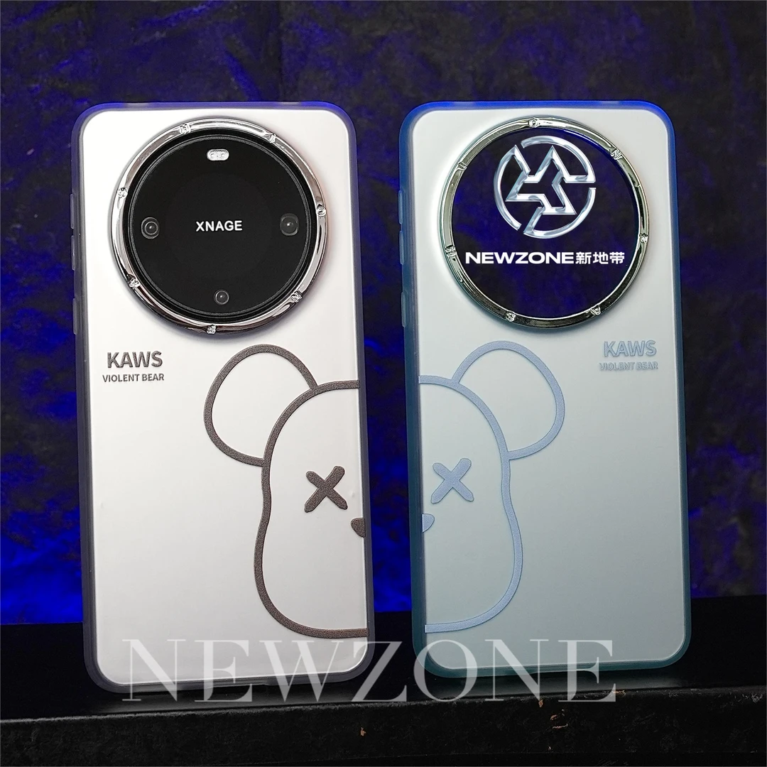 Kaws半脸暴力熊适用于华为Mate60Pro全包高级感Mate60防摔手机壳