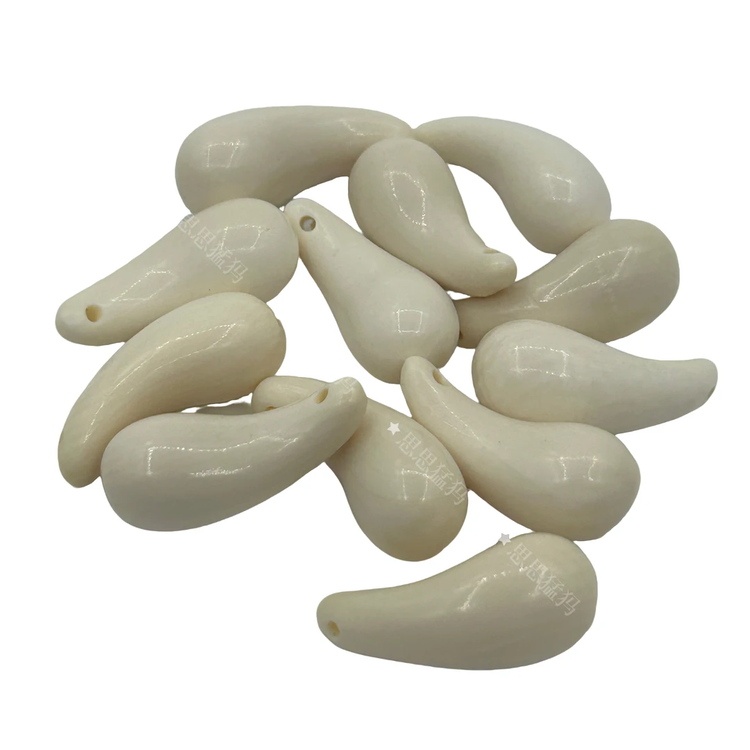 猛犸牙水滴小卡子配饰8mm一个