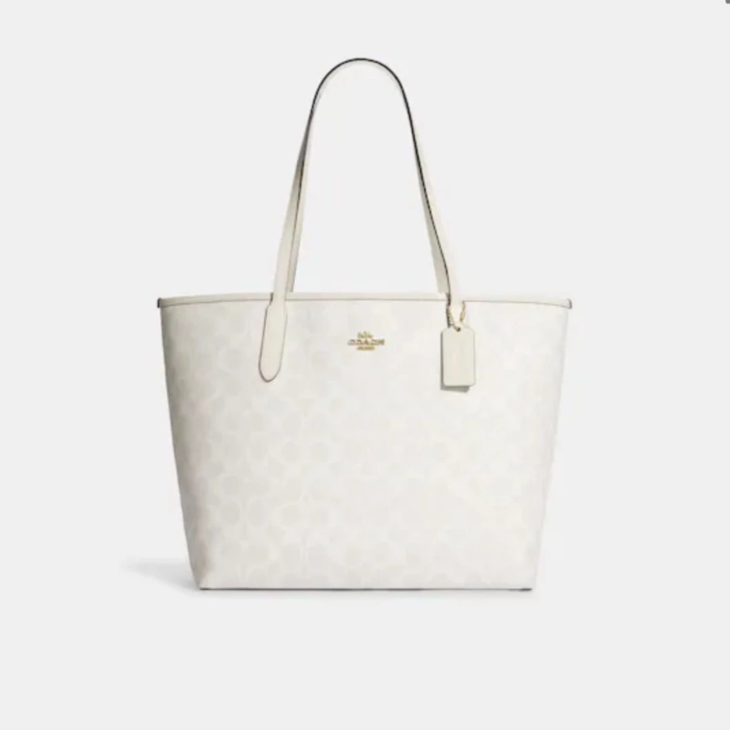 [预售]COACH/蔻驰冰川白city托特包 43*33*29美国顺丰直邮