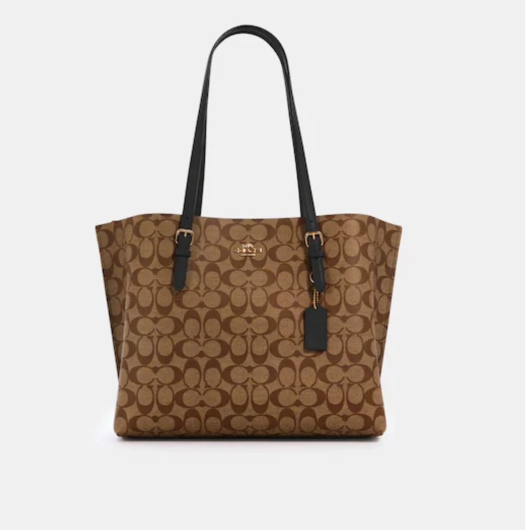 【预售】COACH/蔻驰卡其色Mollie敞口托特包美国顺丰直邮