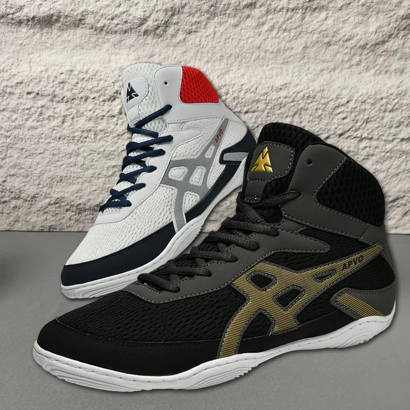 摔跤鞋男专业搏击鞋高帮格斗训练鞋拳击鞋长靴泰拳健身散打鞋男女