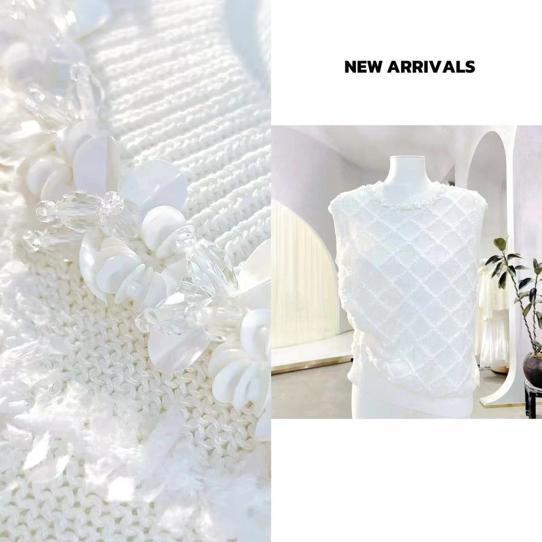 【24新款】夏季法式减龄气质重工亮片针织外套 G868