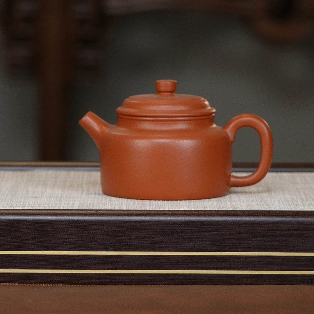 宜兴紫砂原矿朱泥小煤窑老朱砂全手工德钟壶