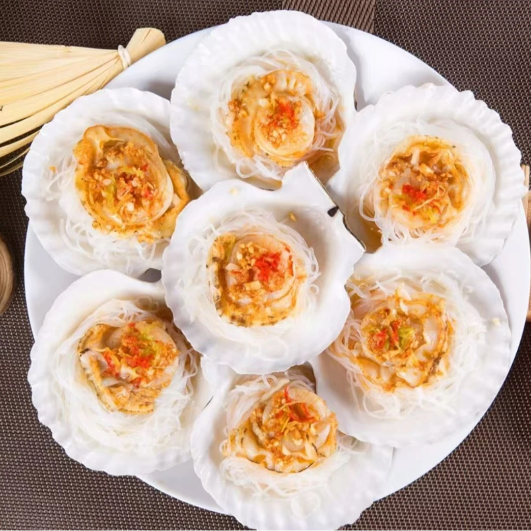 冰冻粉丝扇贝，新鲜肥美，（20个）克旗同城配送。