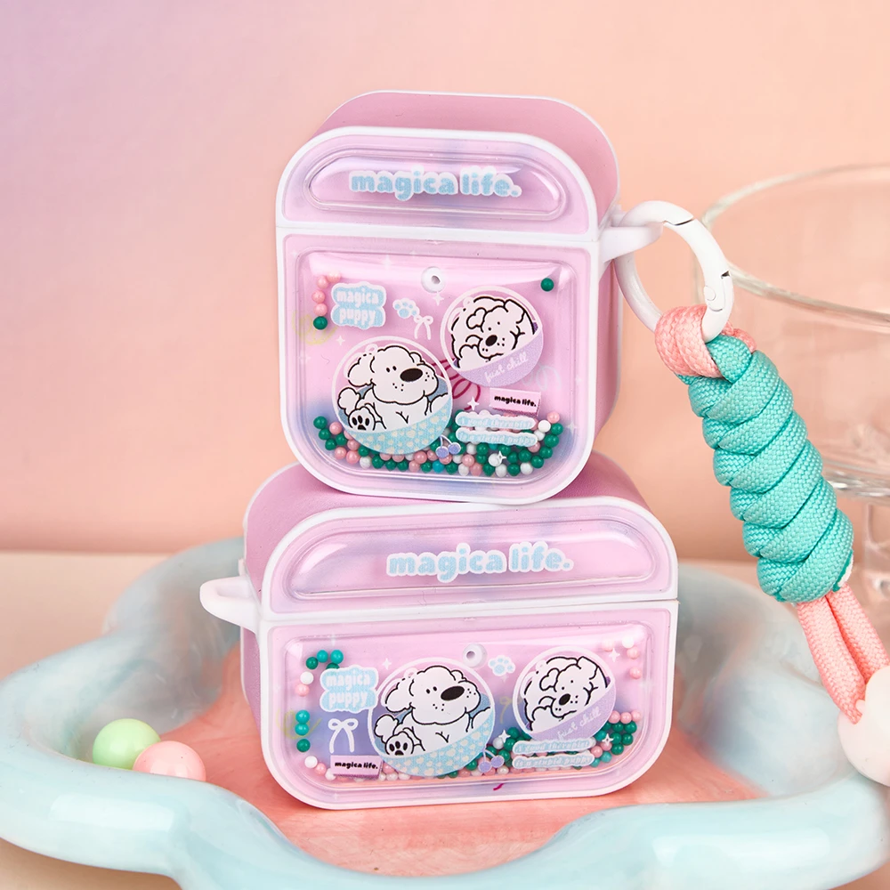 壳试验原创磁吸魔法球小狗AirPodsPro耳机壳保护套适用苹果airpod